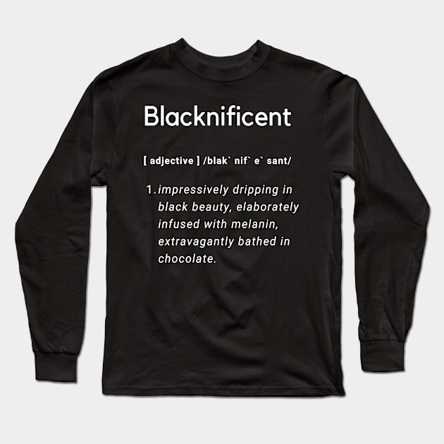 Blacknificent Definition Long Sleeve T-Shirt by Realfashion